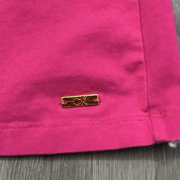 Calvin Klein Pink Dress Women's Size Medium Stretch Casual Sparkly - Picture 4 of 8